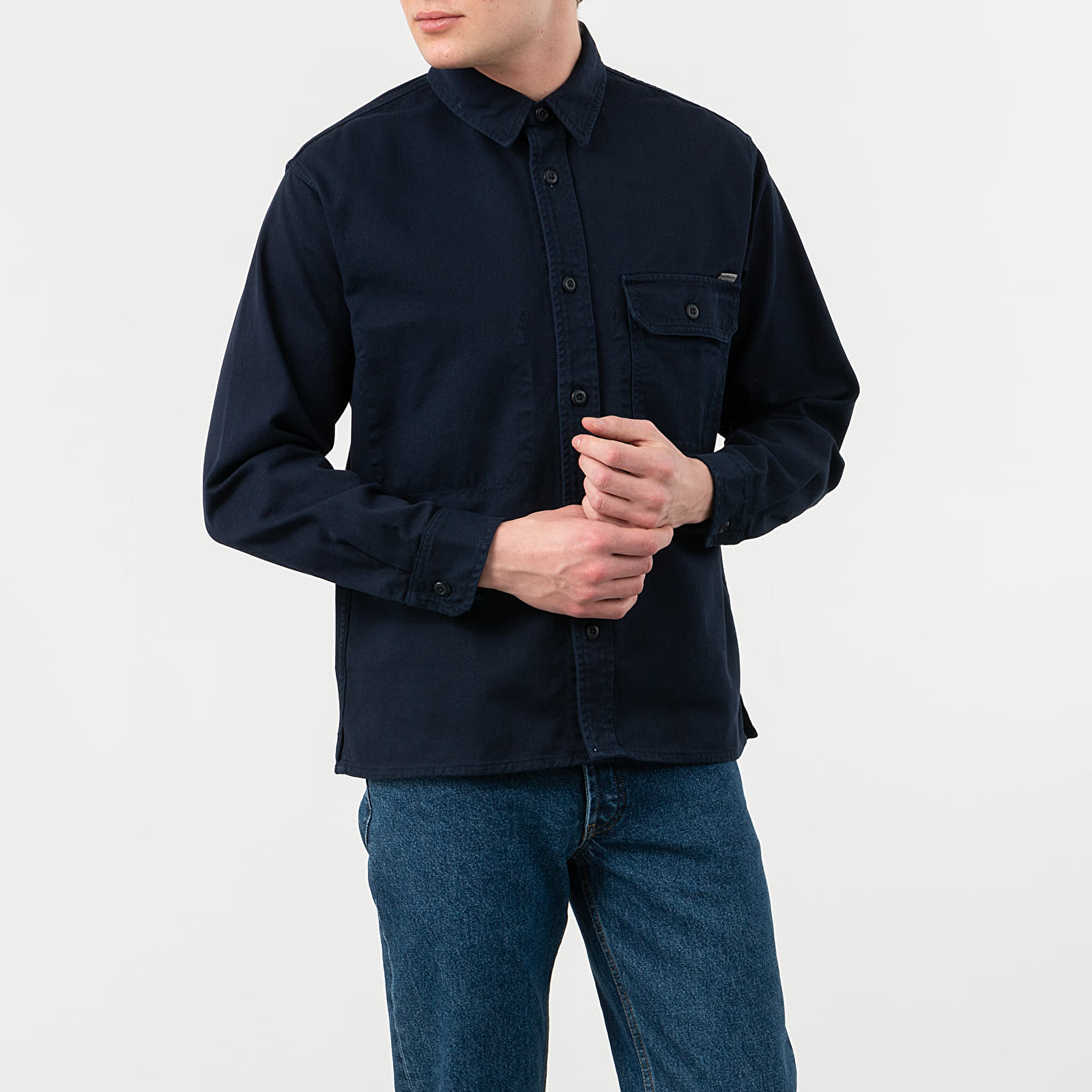 Koszule Carhartt WIP Long Sleeve Reno Shirt Dark Navy