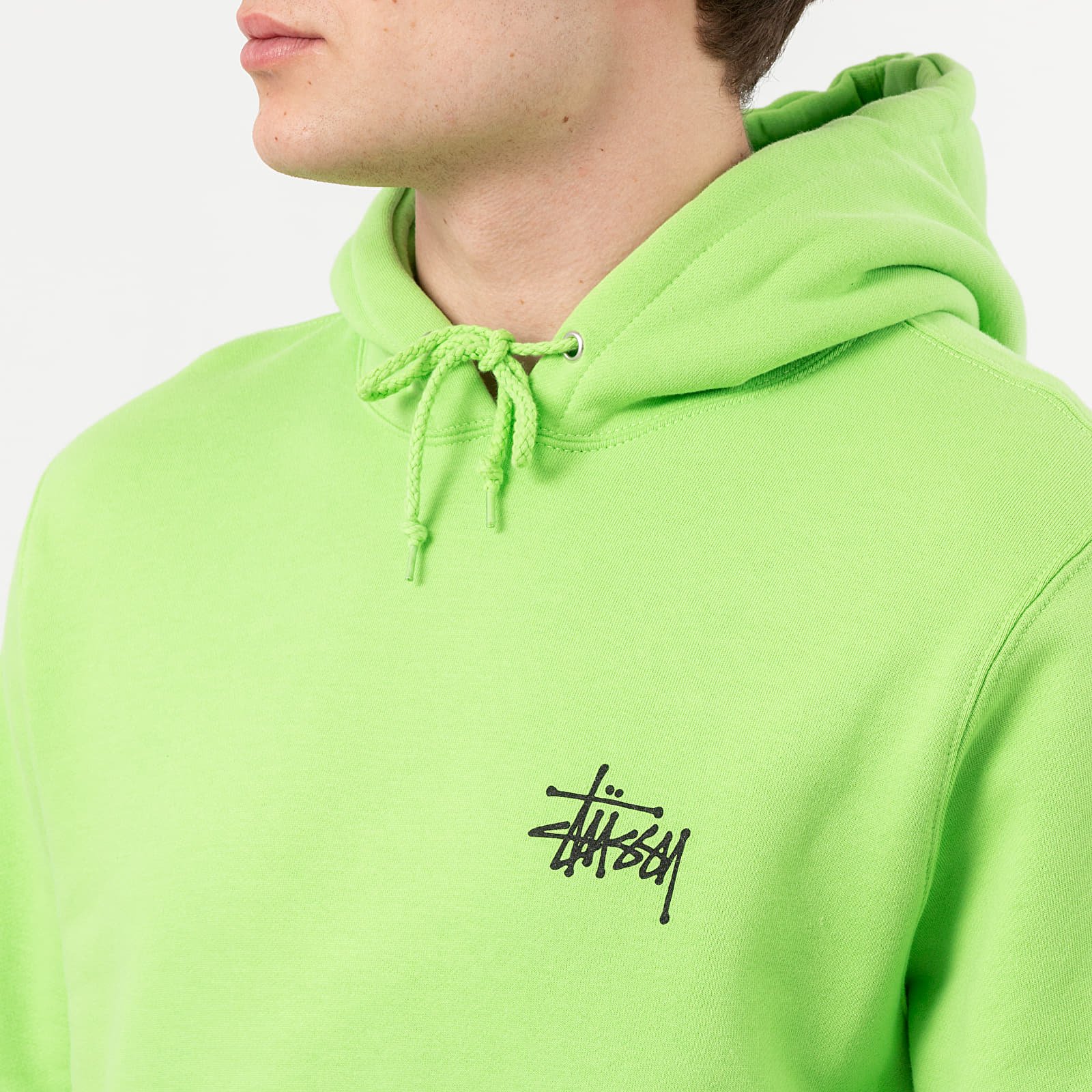 Stussy basic hoodie green clearance