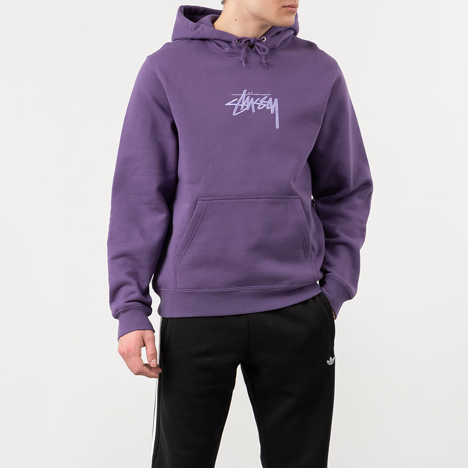 Hoodies and sweatshirts Stussy Stock Logo App. Hoodie Purple Footshop