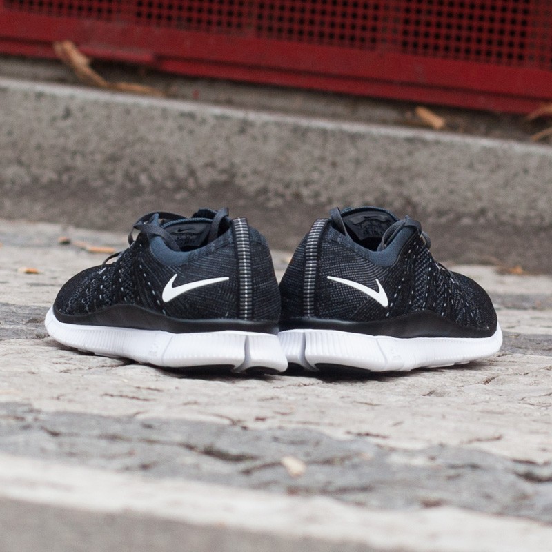 Women s shoes Nike Free Flyknit NSW Black White Footshop