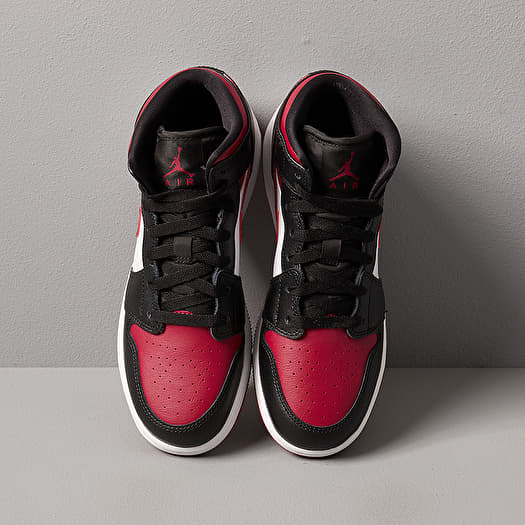 Sneaker und Schuhe fur Kinder Air Jordan 1 Mid GS Black Noble Red White Footshop