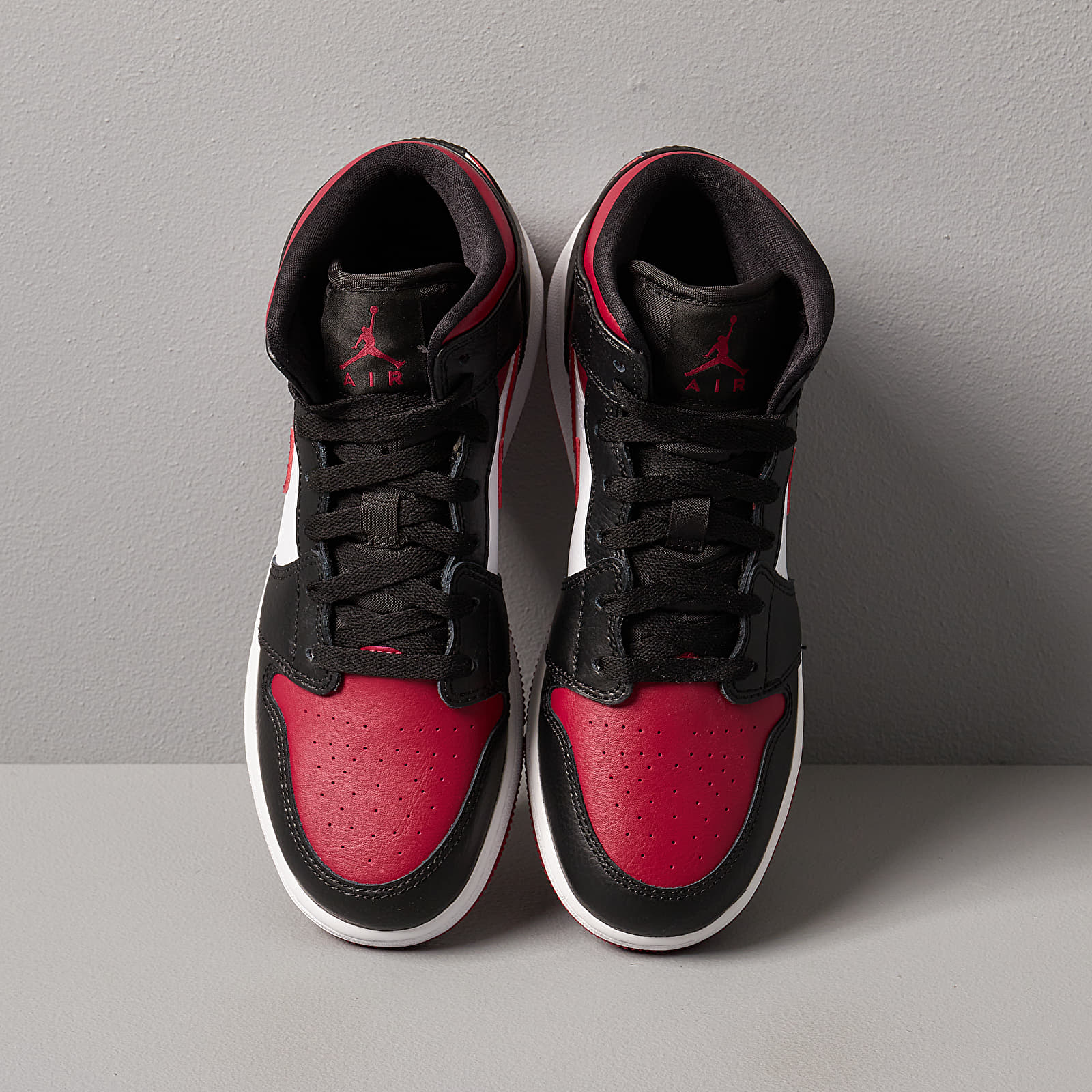 Dětské tenisky a boty Air Jordan 1 Mid (GS) Black/ Noble Red-White