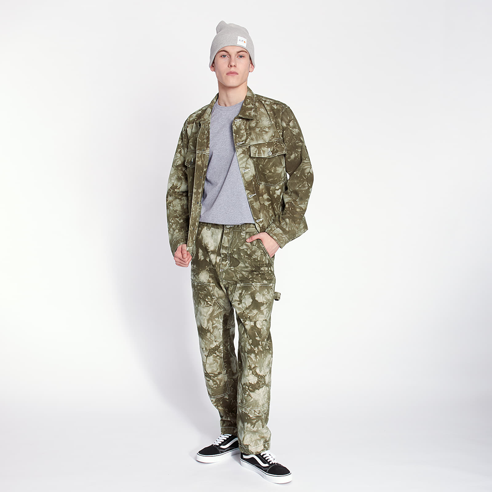 商品画像：Stussy Streetwear Mens Twill Dyed Ranch Jacket Olive Green Camo 2