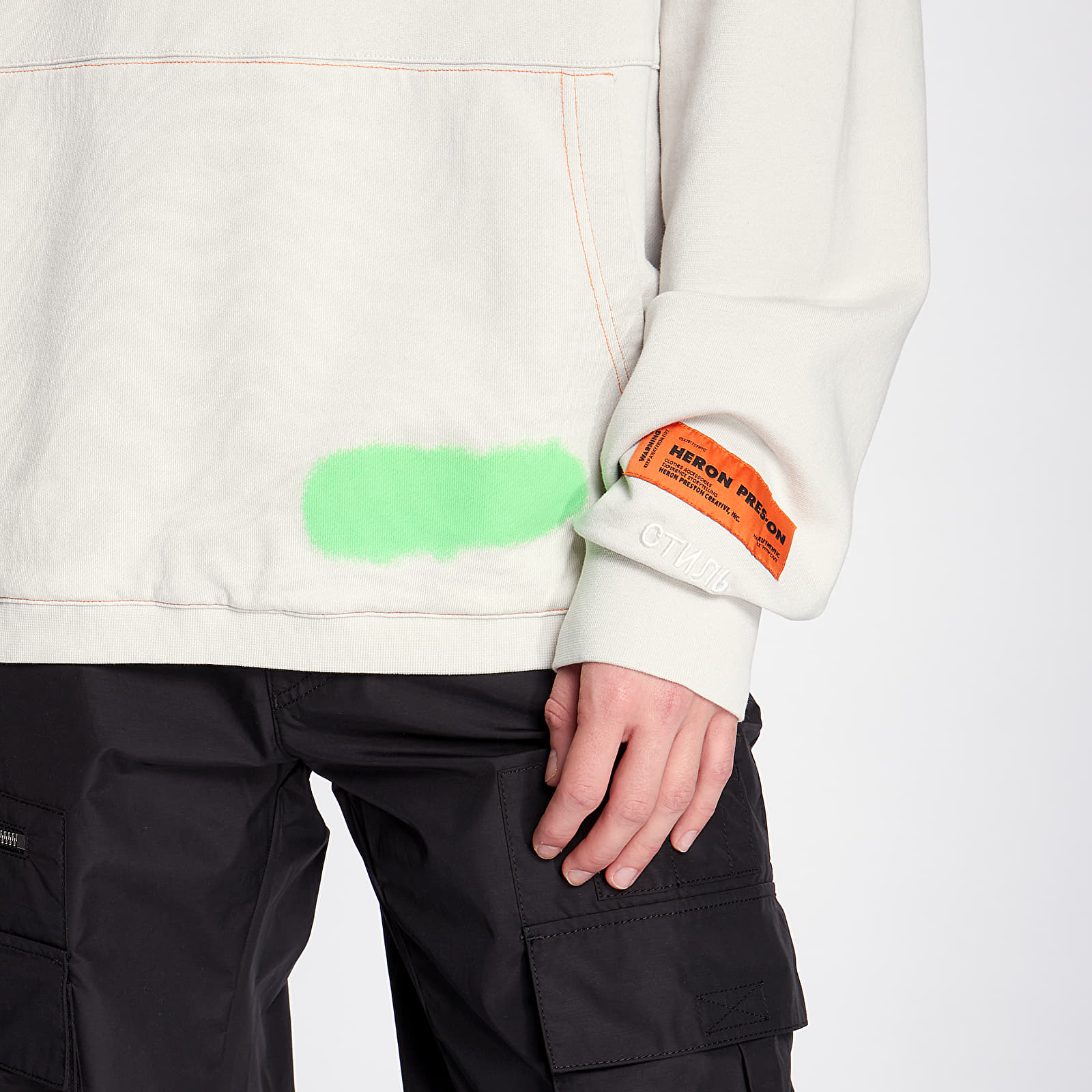 Hoodies and sweatshirts  HERON PRESTON Spray Hoodie Grey