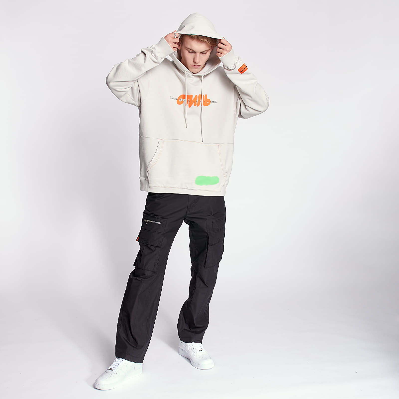 Hoodies and sweatshirts  HERON PRESTON Spray Hoodie Grey