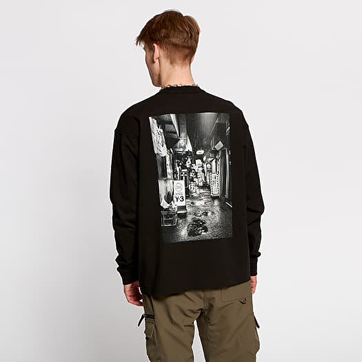 Y-3 Alleyway Graphic Long Sleeve Tee Black | Footshop