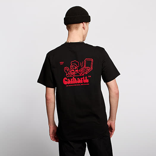 T-shirts Carhartt WIP Bene Tee Black/ Red Footshop