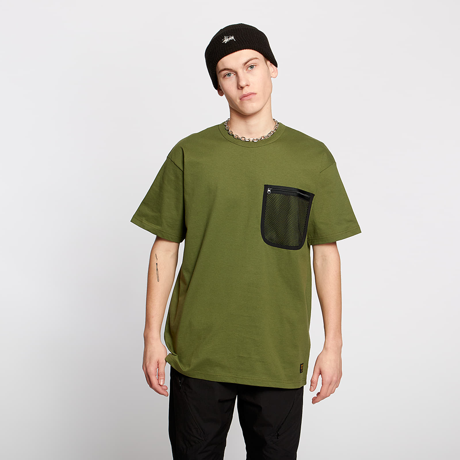 T-shirts Carhartt WIP Military Mesh Pocket Tee Dollar Green