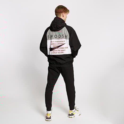 Jackets Nike Sportswear Swoosh Hooded Woven Jacket Black