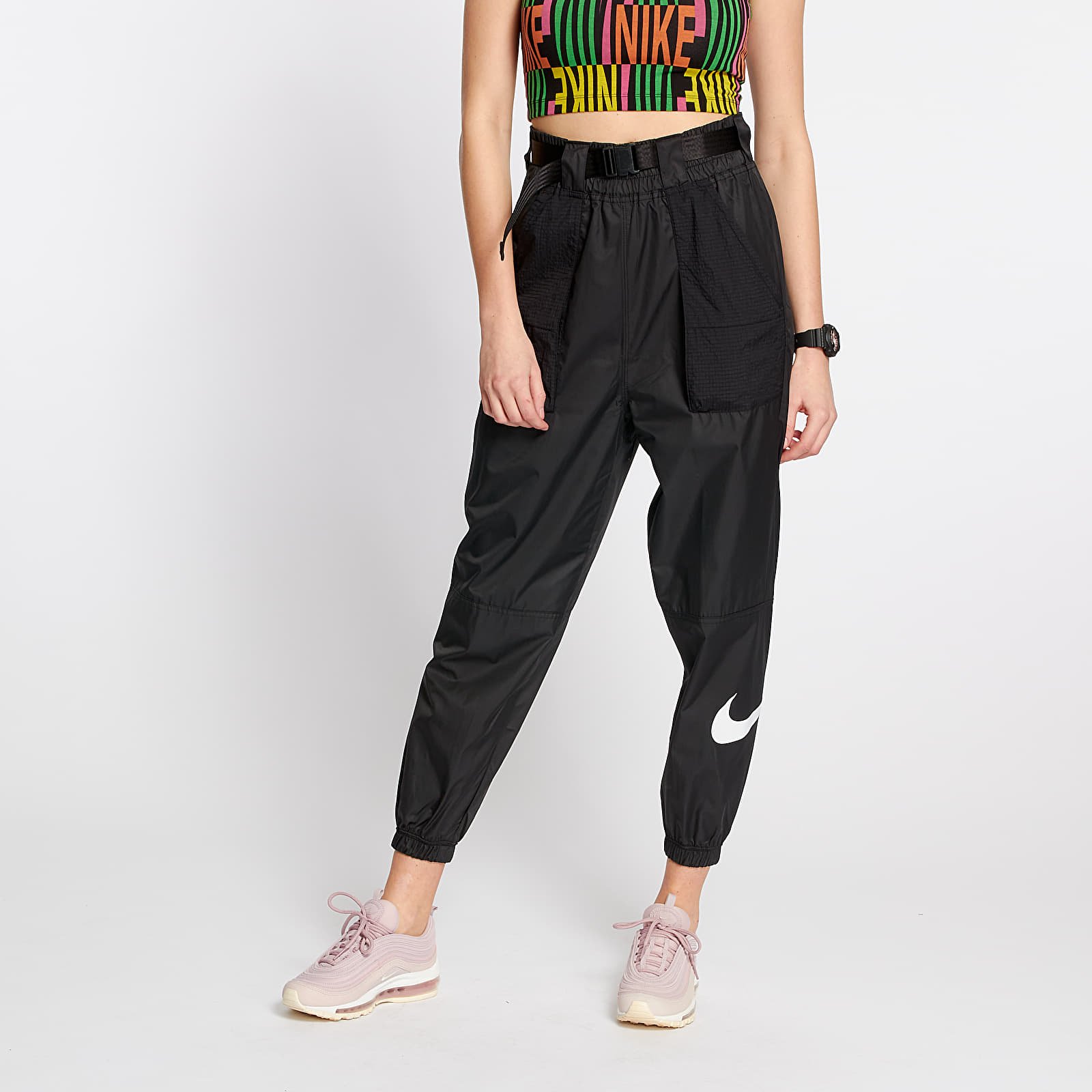 Nike sportswear swoosh woven pants sale
