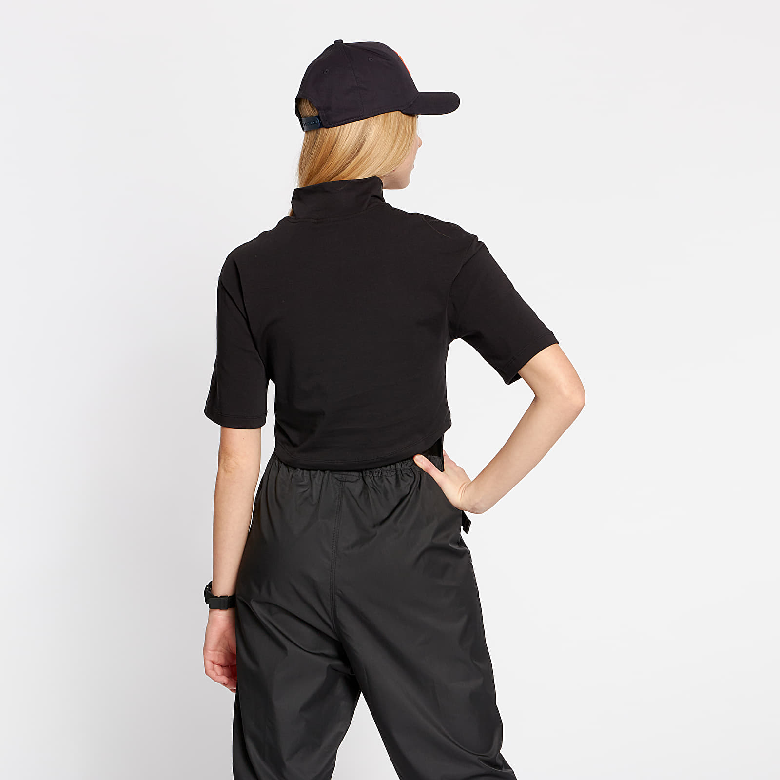 Pólók Nike Sportswear Swoosh Mock Top Black/ White