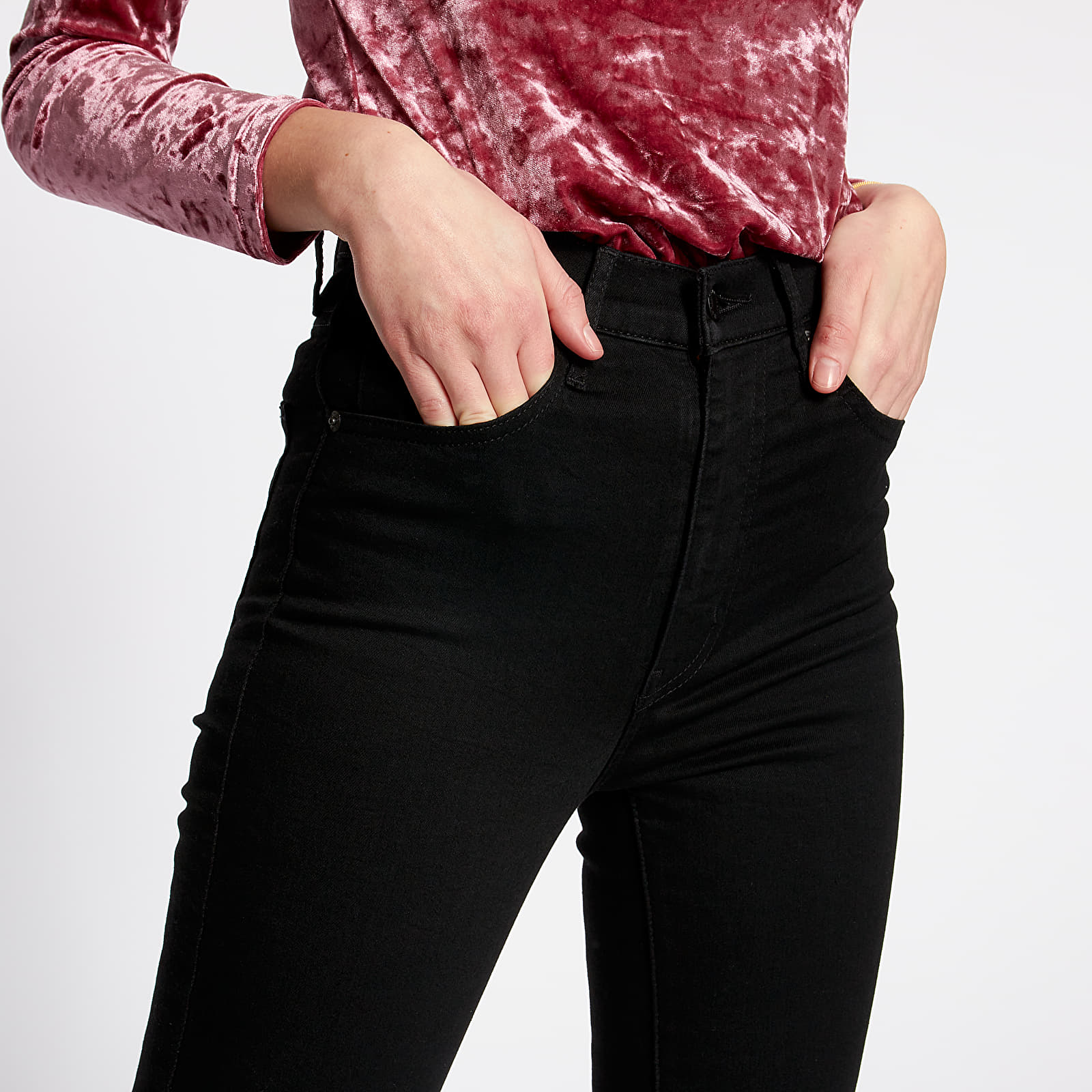 Mile high super skinny jeans black top