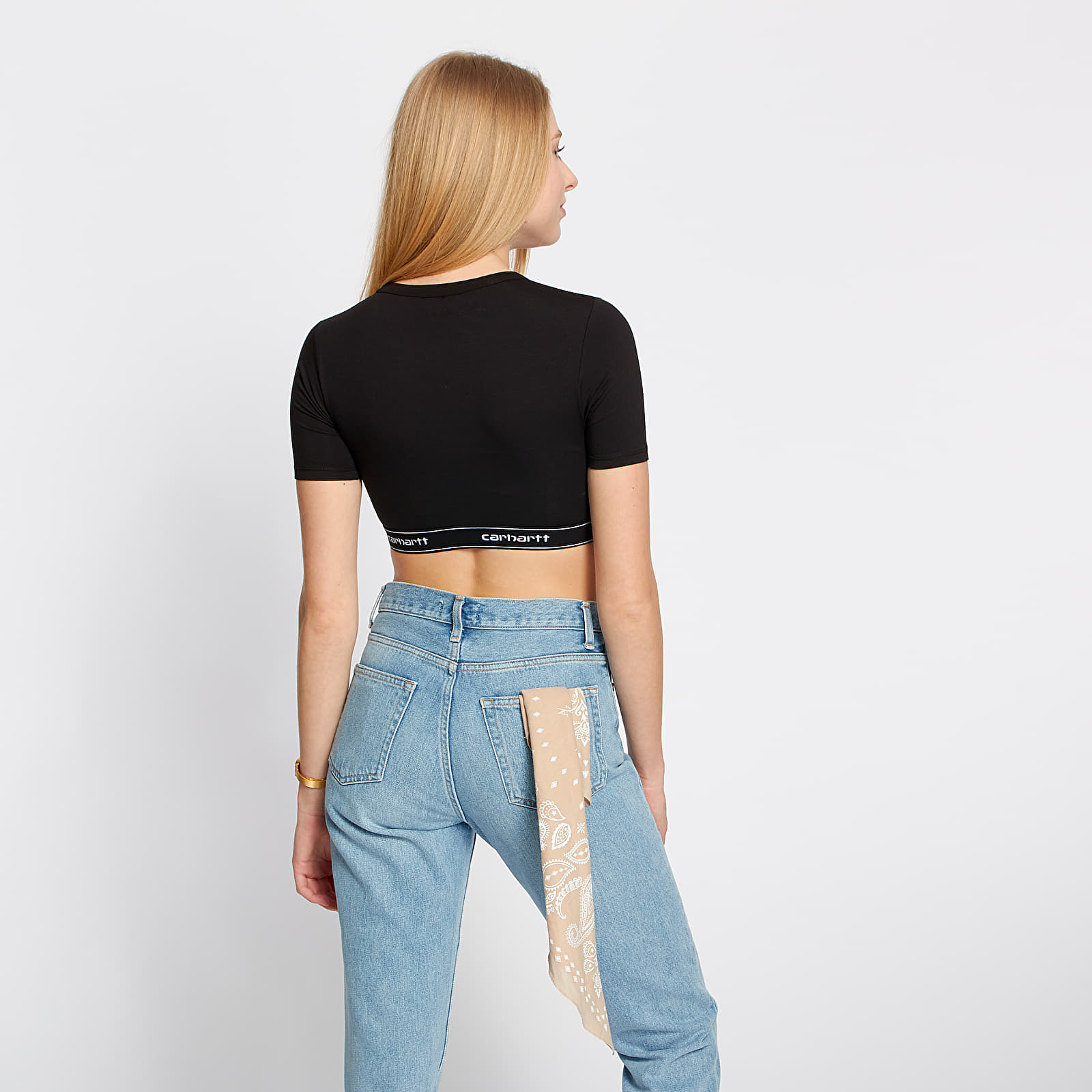 Tank Tops Carhartt WIP Script Crop Top Black/ White