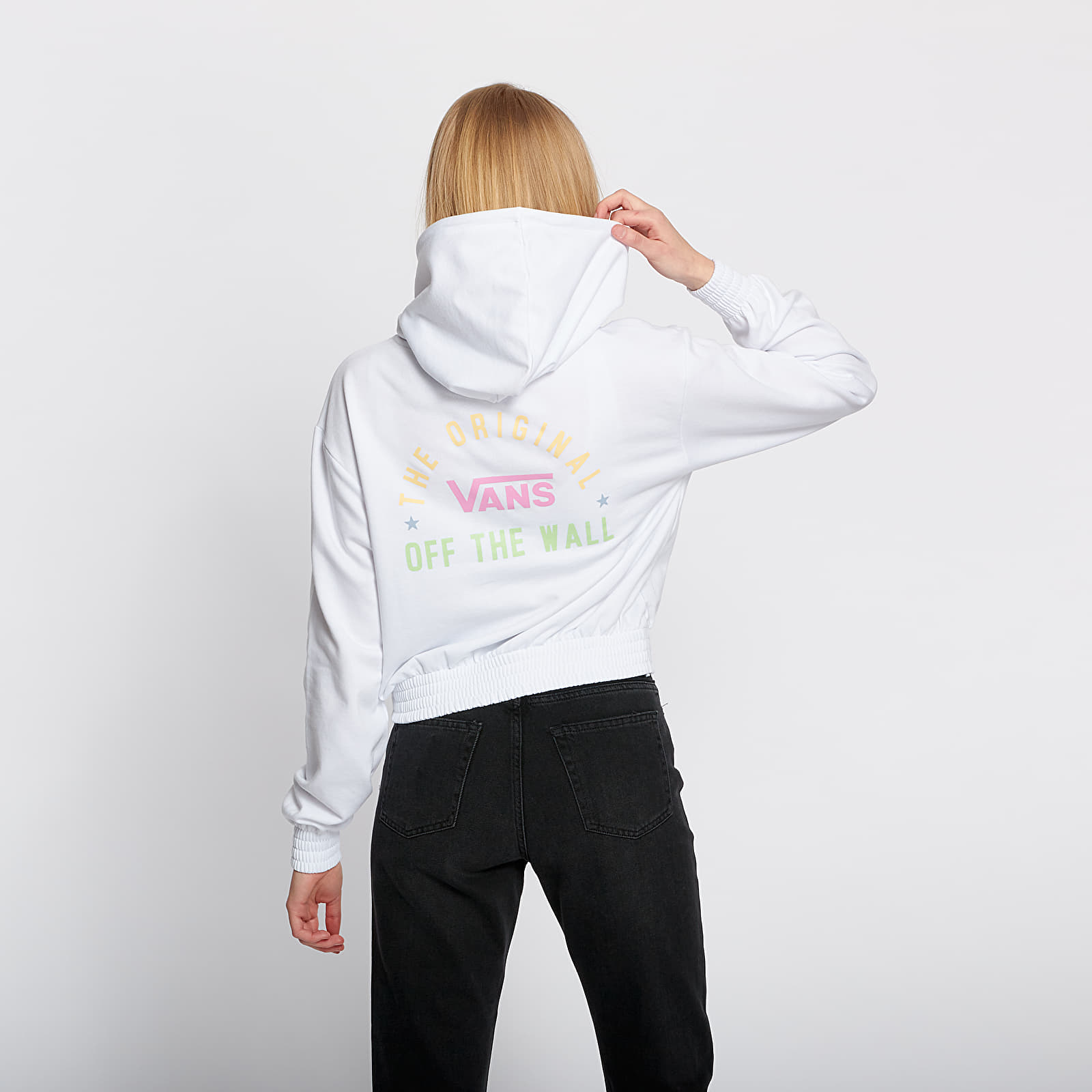 Vans off the wall white hoodie store