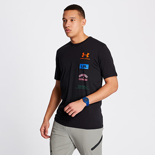 T-shirts Under Armour Originators Back Tee Black/ Orange Spark | Footshop