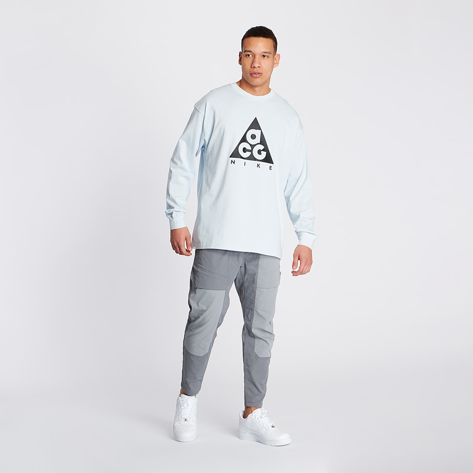 T-shirts Nike ACG Logo Long Sleeve Tee Blue Tint/ Black