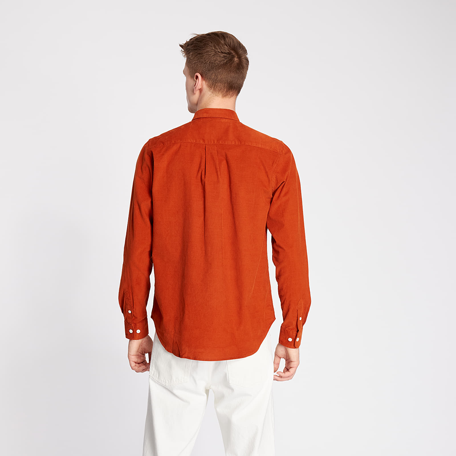Shirts Norse Projects Osvald Cordbury Shirt Cadmium Orange