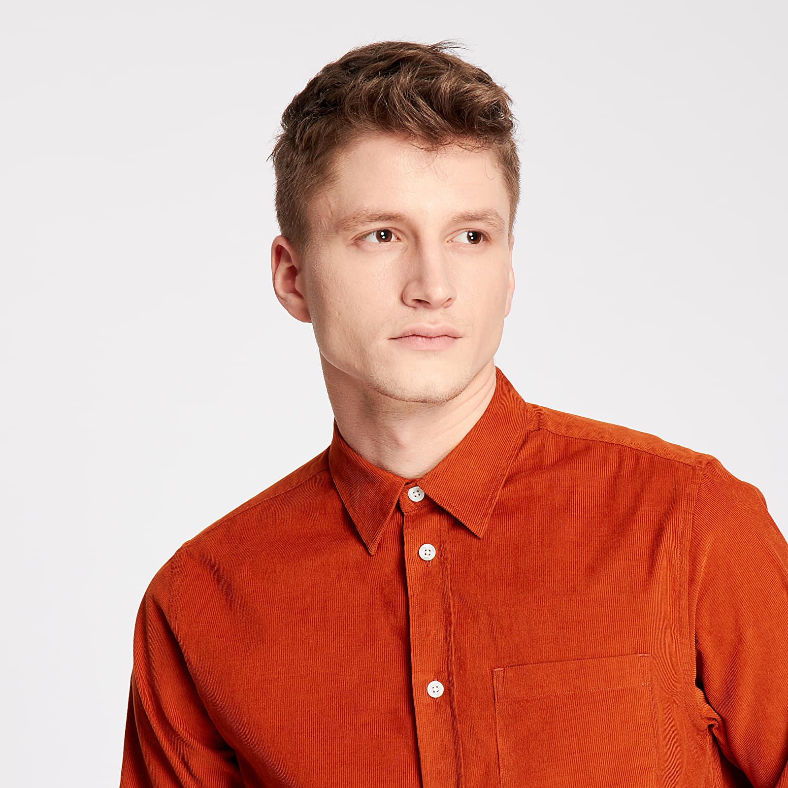 Shirts Norse Projects Osvald Cordbury Shirt Cadmium Orange