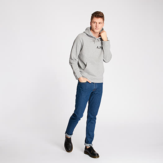 Hoodies and sweatshirts A.P.C. Stamp Hoodie Gris Chine Footshop