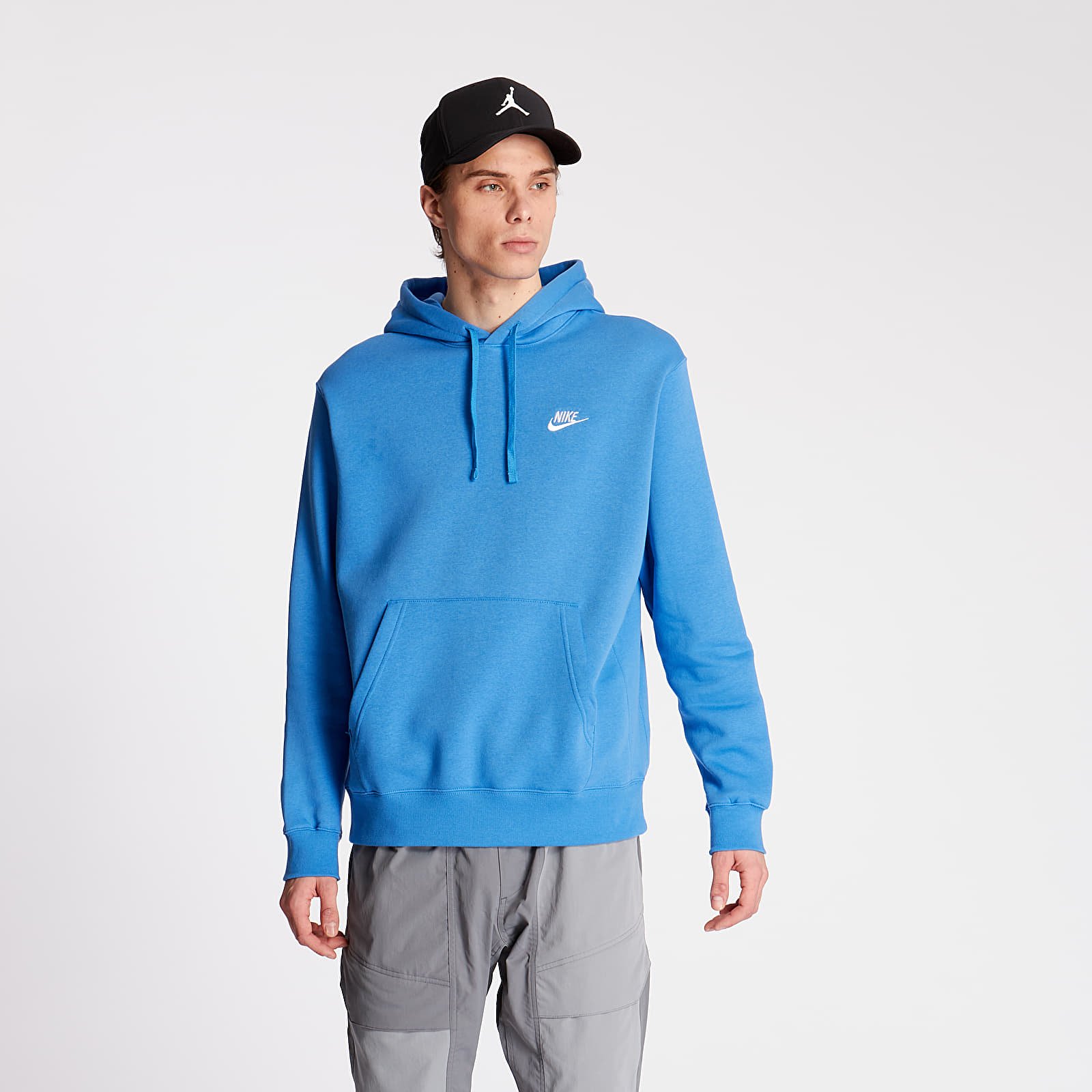 Nike sportswear club hoodie blue on sale