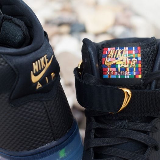 Men s shoes Nike Air Force 1 CMFT LUX Black Black Metallic Gold Footshop