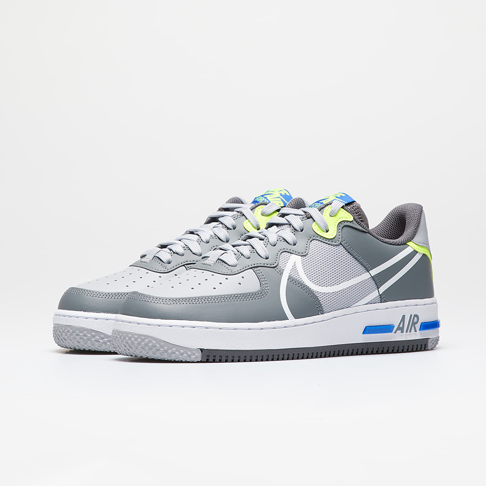 Scarpe uomo Nike Air Force 1 React Wolf Grey/ White-Smoke Grey-Dark Grey