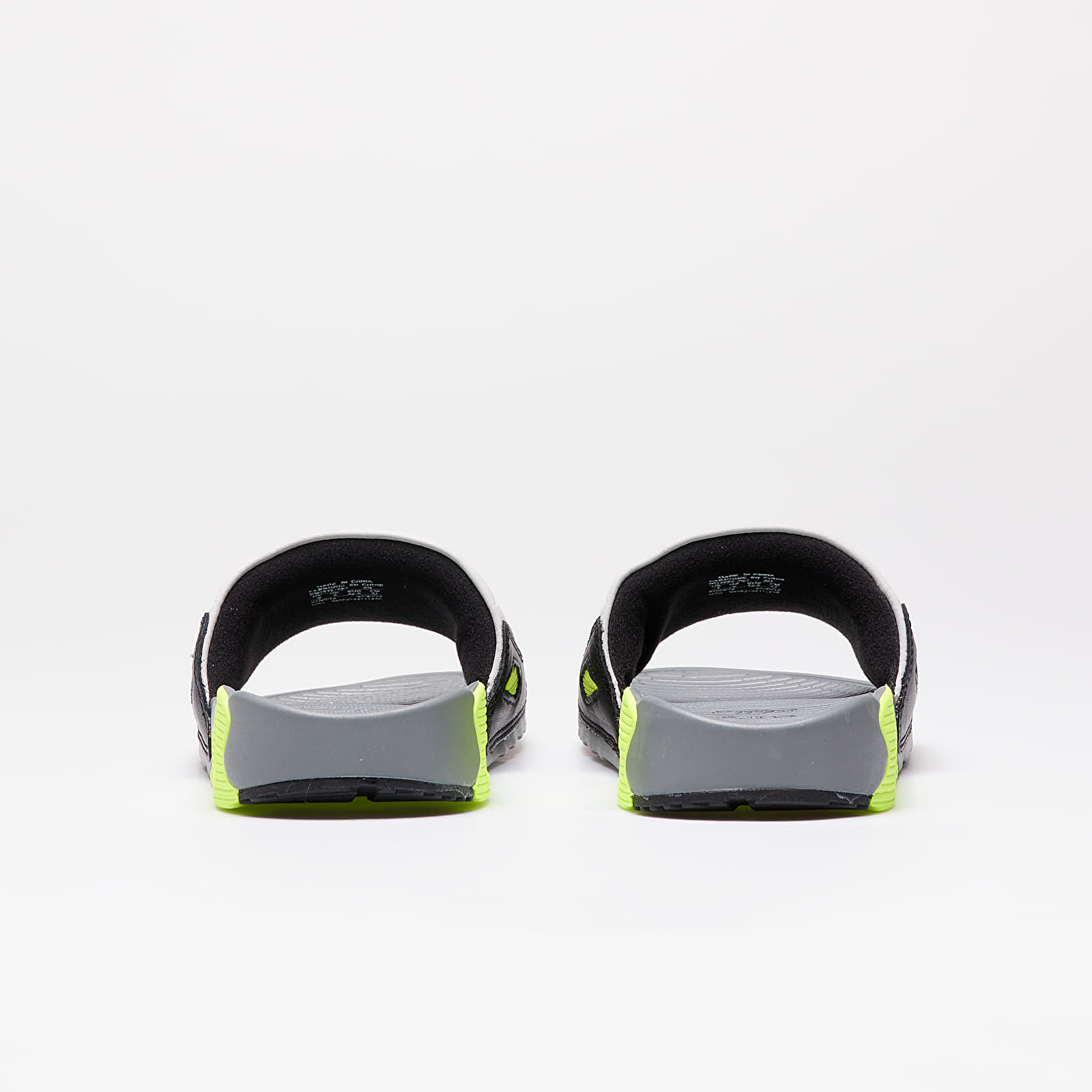 Herren Sneaker und Schuhe Nike Air Max 90 Slide Smoke Grey/ Smoke Grey-Volt-Black