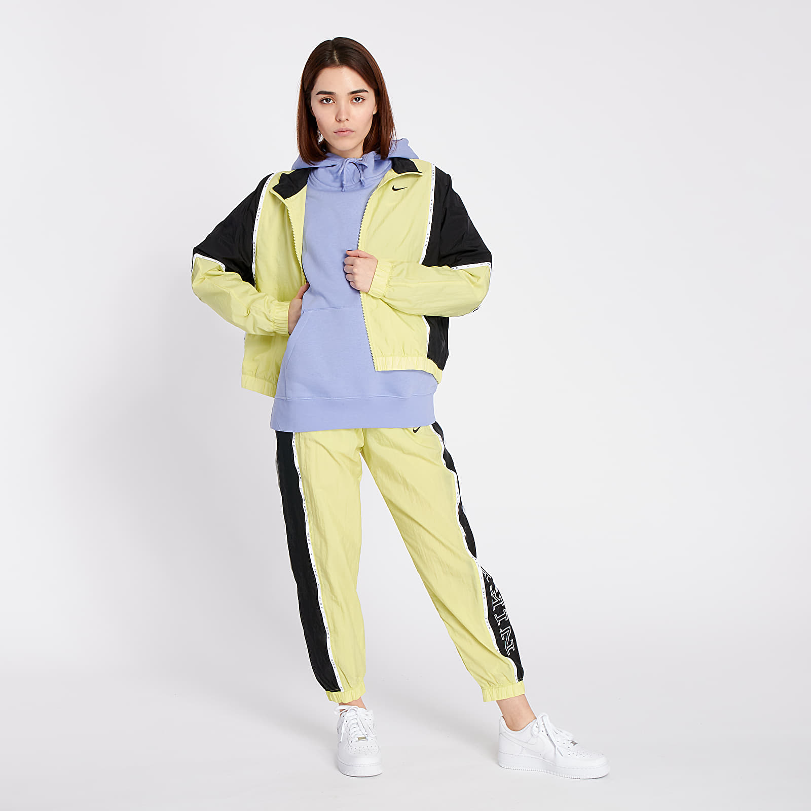 Nike Sportswear Woven Piping Jacket Limelight/ Black/ Black | Footshop