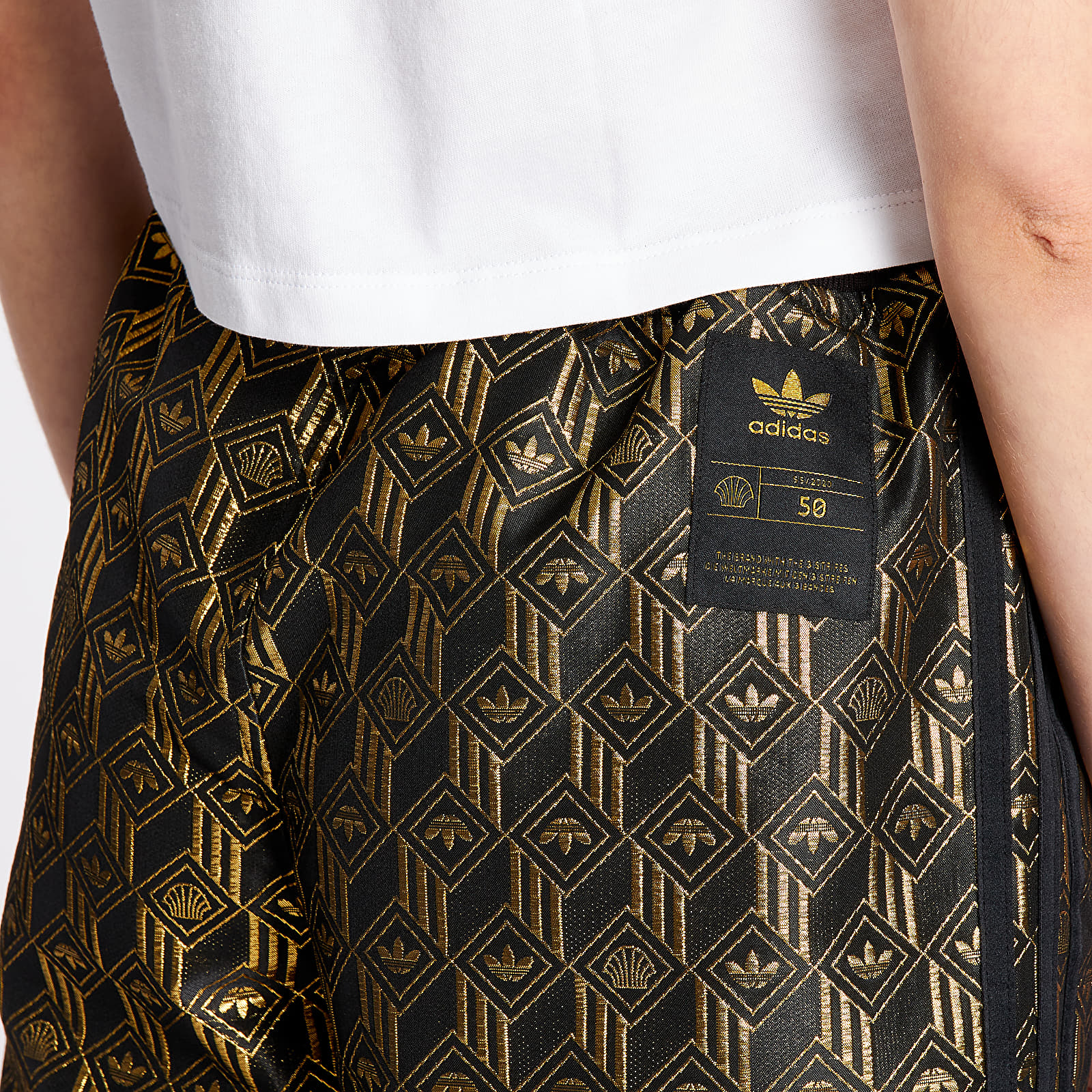 Adidas superstar track pants black gold new arrivals