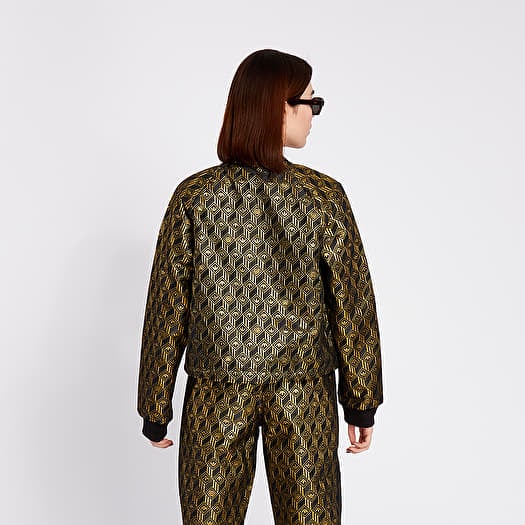 Adidas superstar jacket outlet black gold