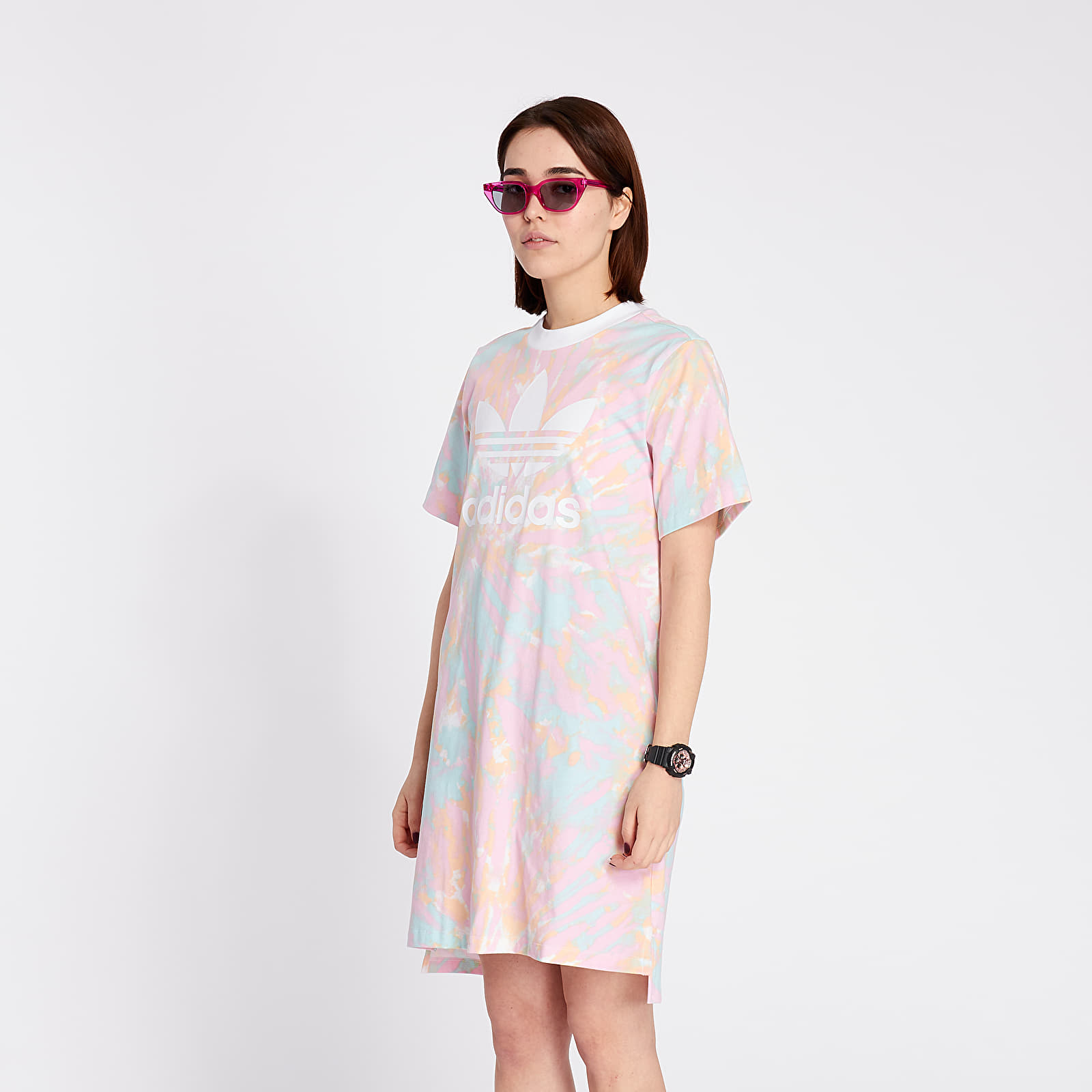 Sukienki adidas Tee Dress Multicolor/ White/ True Pink