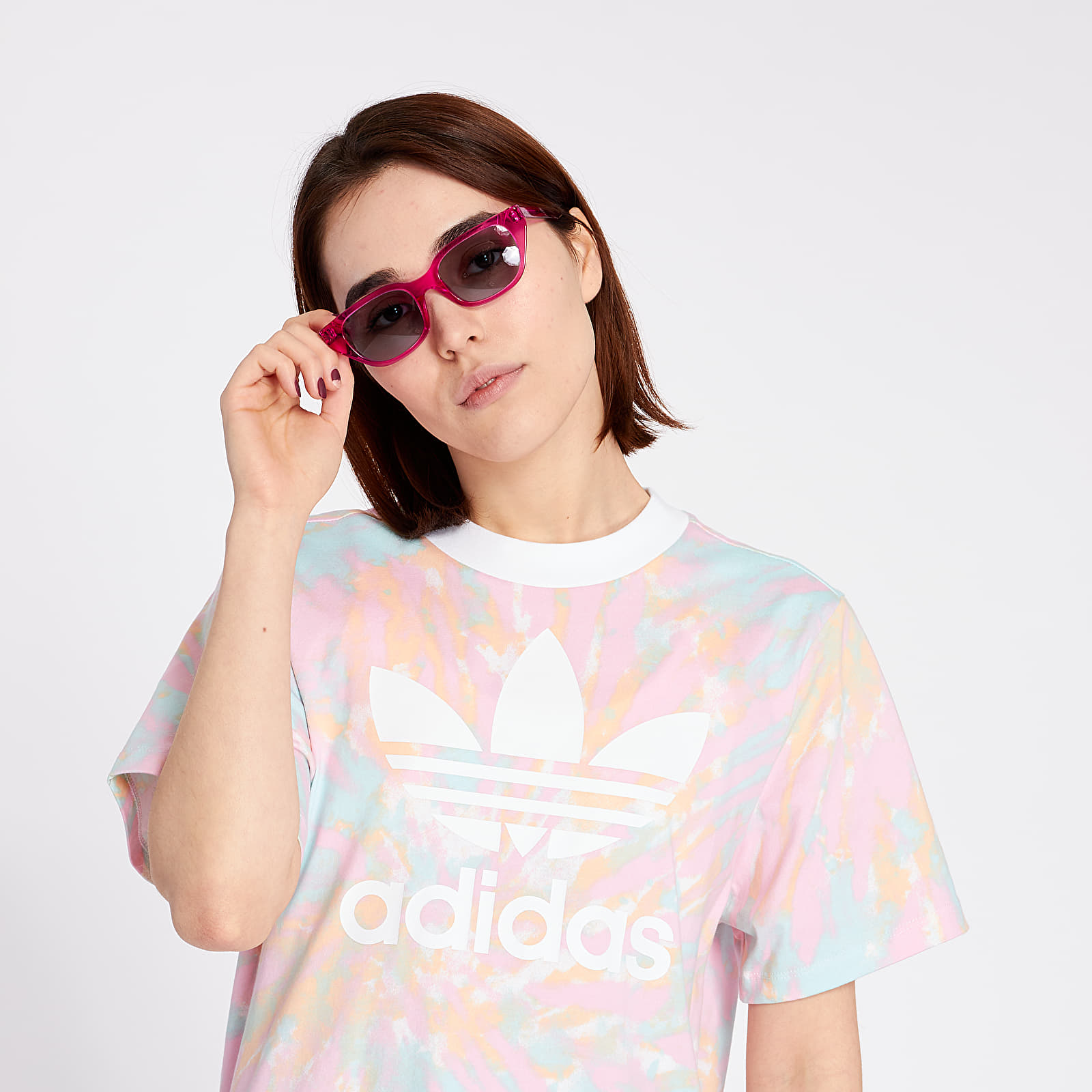 Dress adidas Tee Dress Multicolor White True Pink Footshop