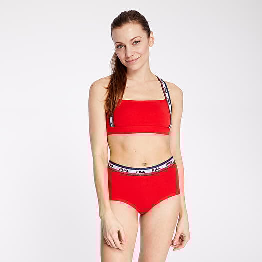Women s underwear FILA High Waist Culotte String Red Footshop