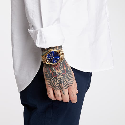 Watches Nixon Sentry SS All Gold Blue Sunray Footshop