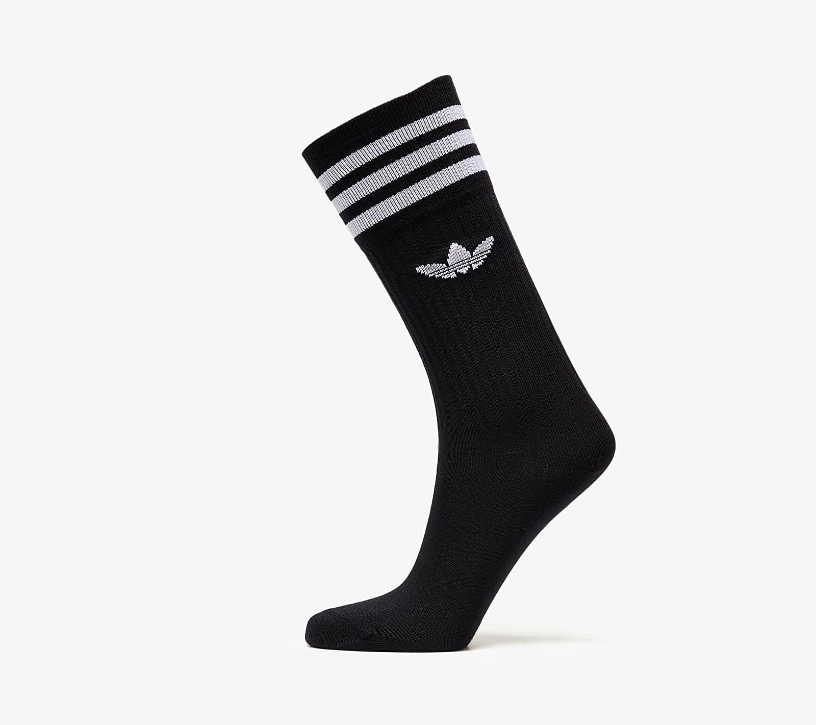 adidas Solid Crew Sock 3-Pack Black/ White - 1 | YEO