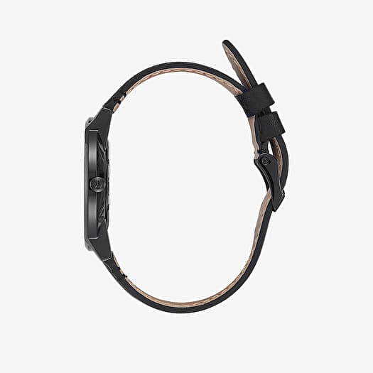 Watches Nixon Porter Leather All Black Gold Footshop