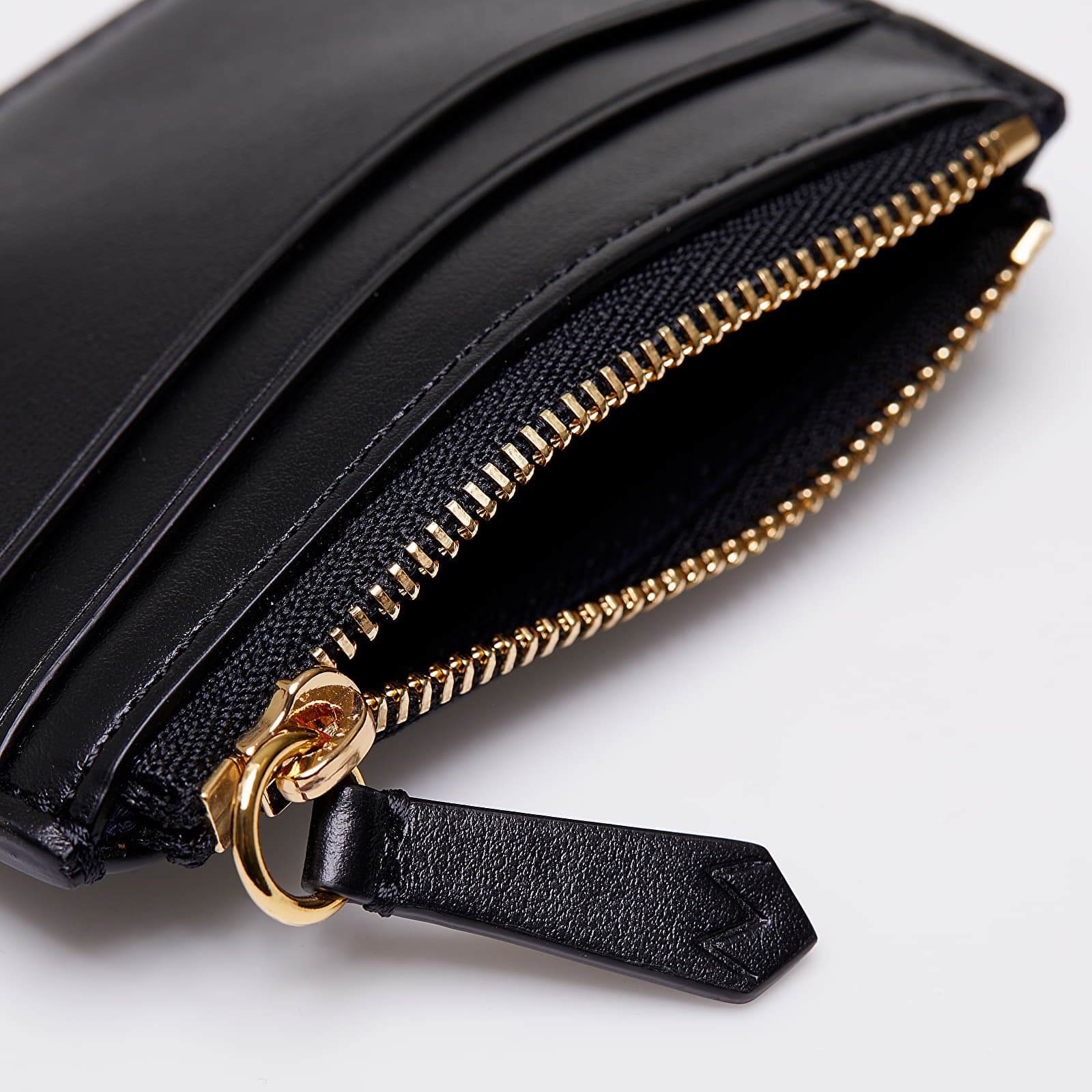 Wallets MAISON KITSUNÉ Tricolor ZIipped Leather Card Holder Black