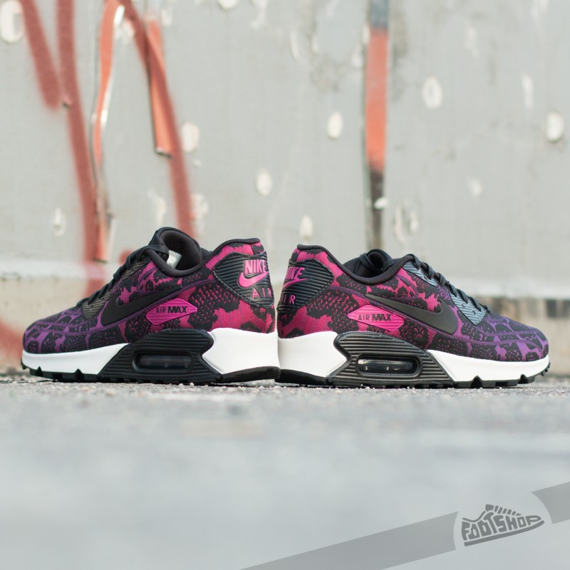 Zapatillas mujer Nike Wmns Air Max 90 Jacquard Mulberry/ Black-Sport Fuchsia-Summit White