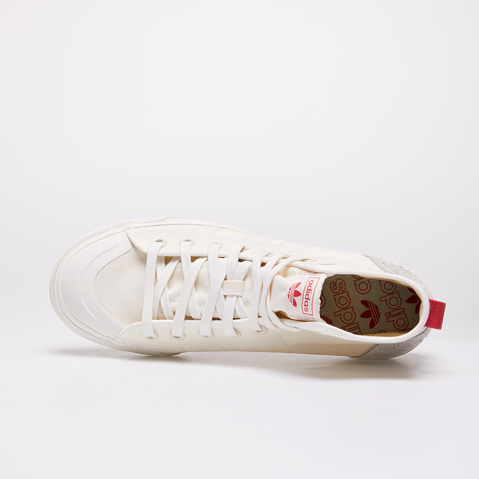 Sko til mænd adidas Nizza Hi Rf Off White/ Glow Red/ Gum44