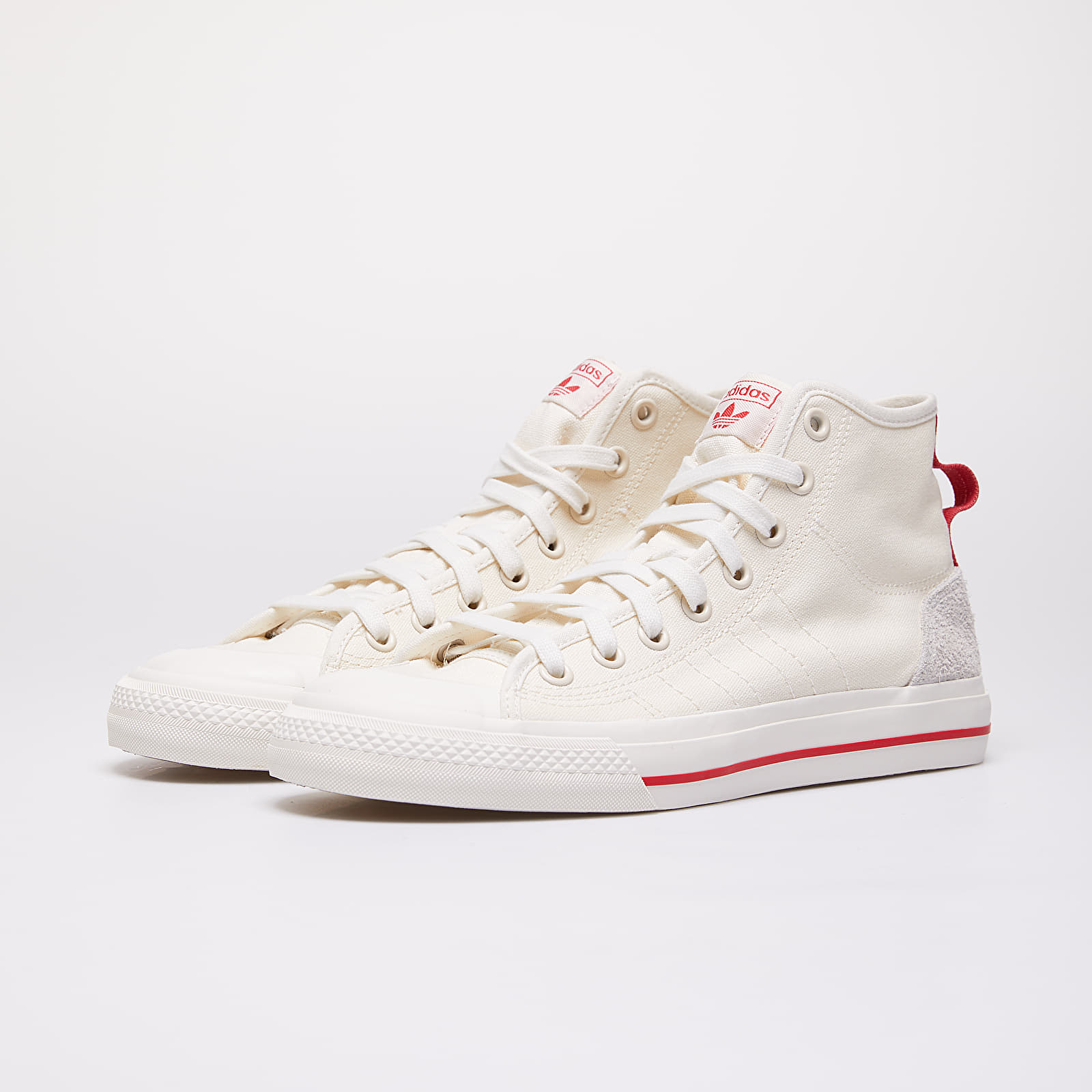 Sko til mænd adidas Nizza Hi Rf Off White/ Glow Red/ Gum44