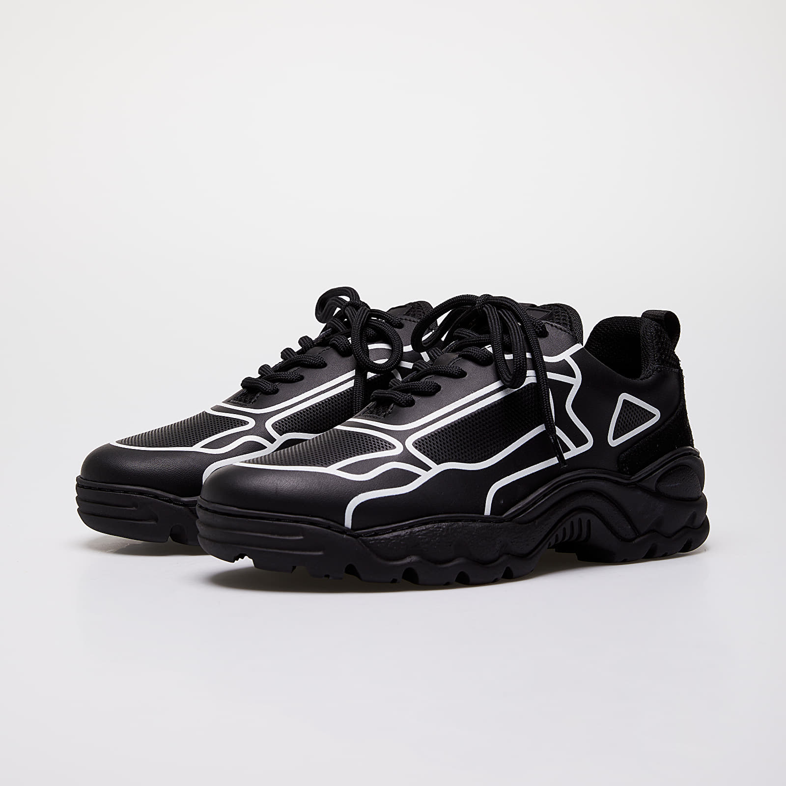 Мъжки кецове и обувки Filling Pieces Low Curve Iceman Silk Black/ White