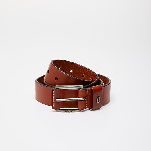 Belts Nixon Americana Leather Belt Saddle Brown Footshop