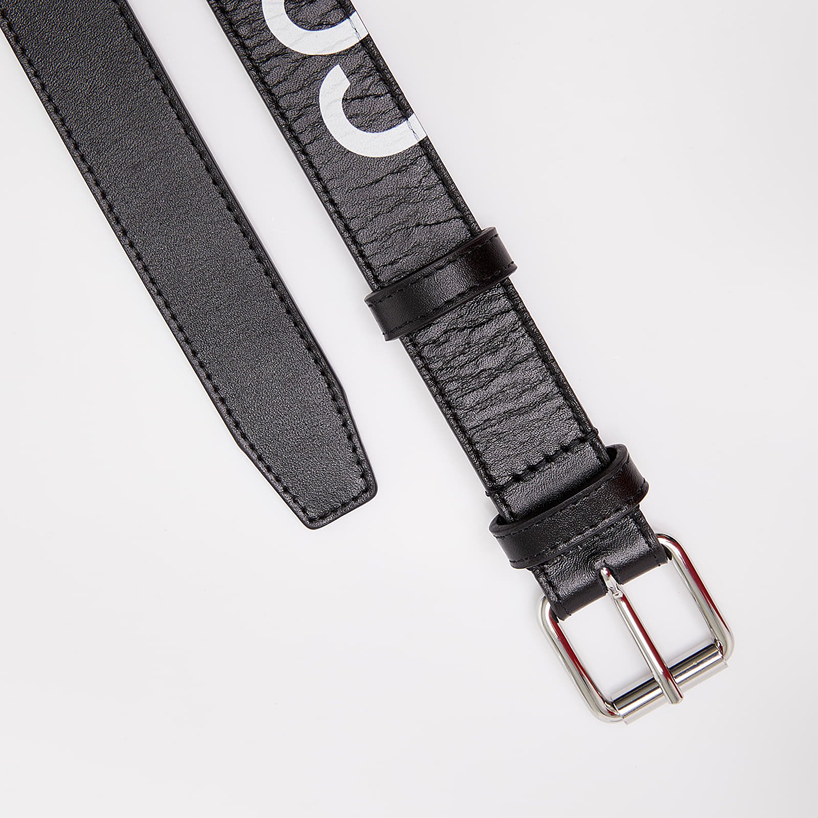 Curele Comme Des Garçons Huge Logo Belt Black