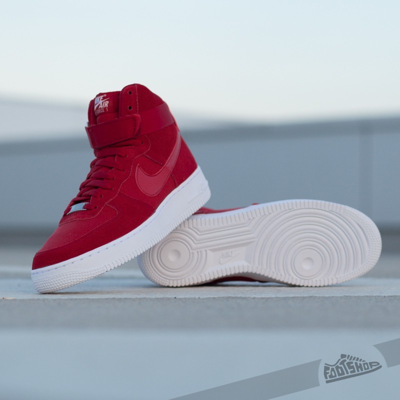 High Top Red Nike Trainers Mens $250 NIB NEW Mens Nike Air Force High Custom Red Black Leather BB Shoes 