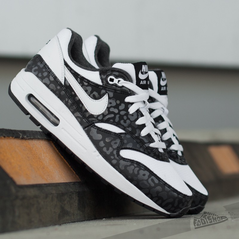 Women s shoes Nike Air Max 1 Print GS White White Black Anthracite Footshop