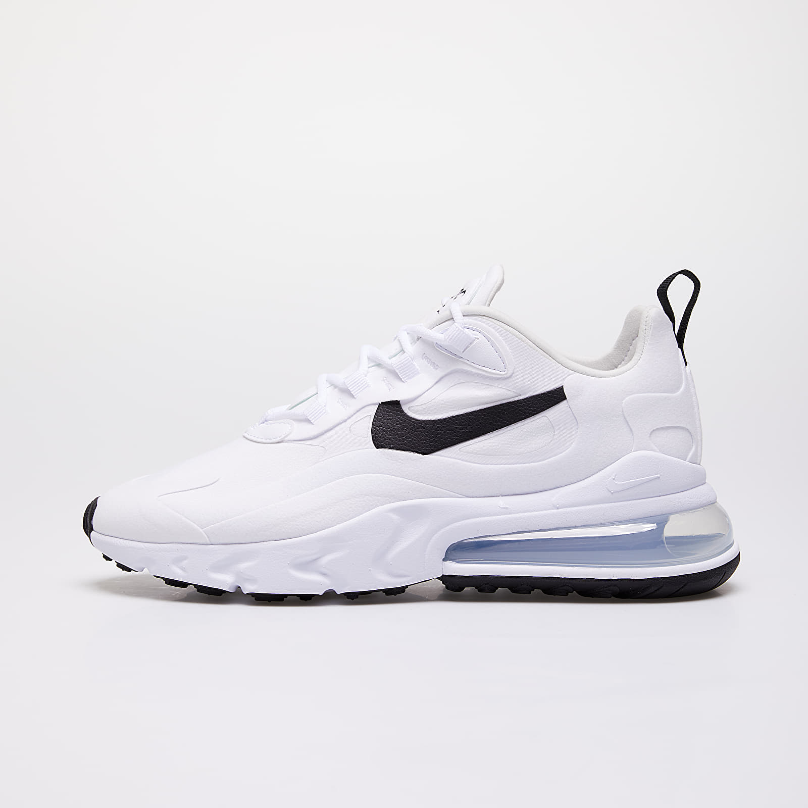 Air max 270 react 2025 white black metallic silver