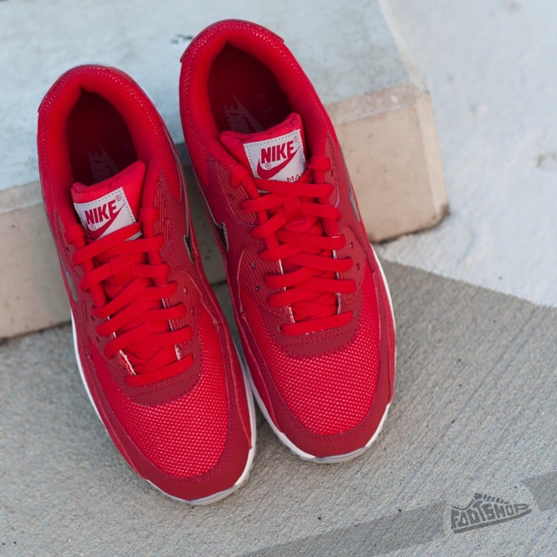 Men's shoes Nike Air Max 90 Essential Gym Red/ Metallic PWTR- White- Wolf Grey