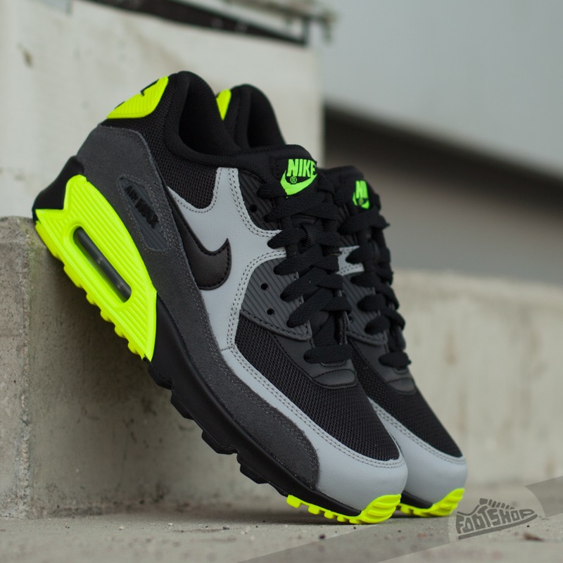 Nike air max top 90 black grey volt