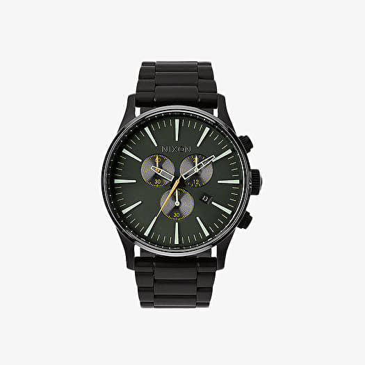 Watches Nixon Sentry Chrono Watch Matte Black Surplus Footshop