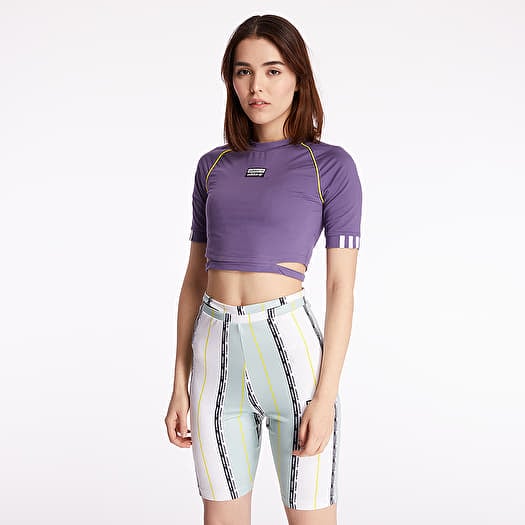 Adidas crop top purple top